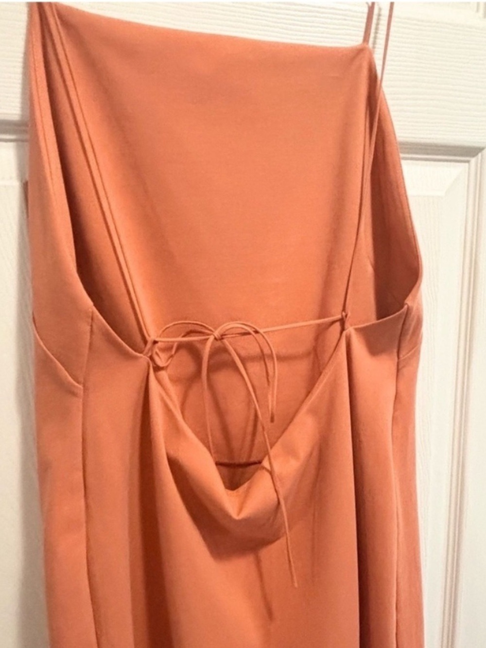 COS Open Back Midi Dress Orange Strappy Relaxed Fit Sleeveless Size Medium - Picture 12 of 16